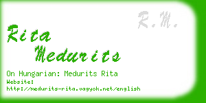 rita medurits business card